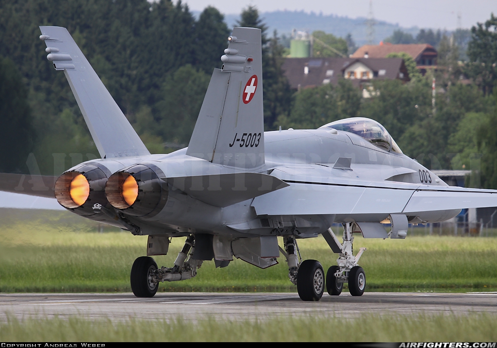 Switzerland - Air Force McDonnell Douglas F/A-18C Hornet J-5003 at Emmen (EML / LSME), Switzerland