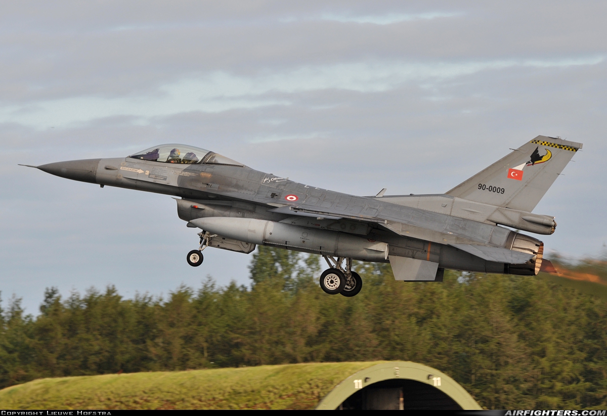 Türkiye - Air Force General Dynamics F-16C Fighting Falcon 90-0009 at Wittmundhafen (Wittmund) (ETNT), Germany