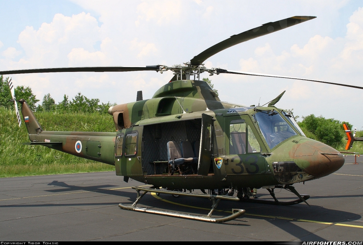 Slovenia - Air Force Bell 412HP H2-33 at Cerklje (LJCE), Slovenia