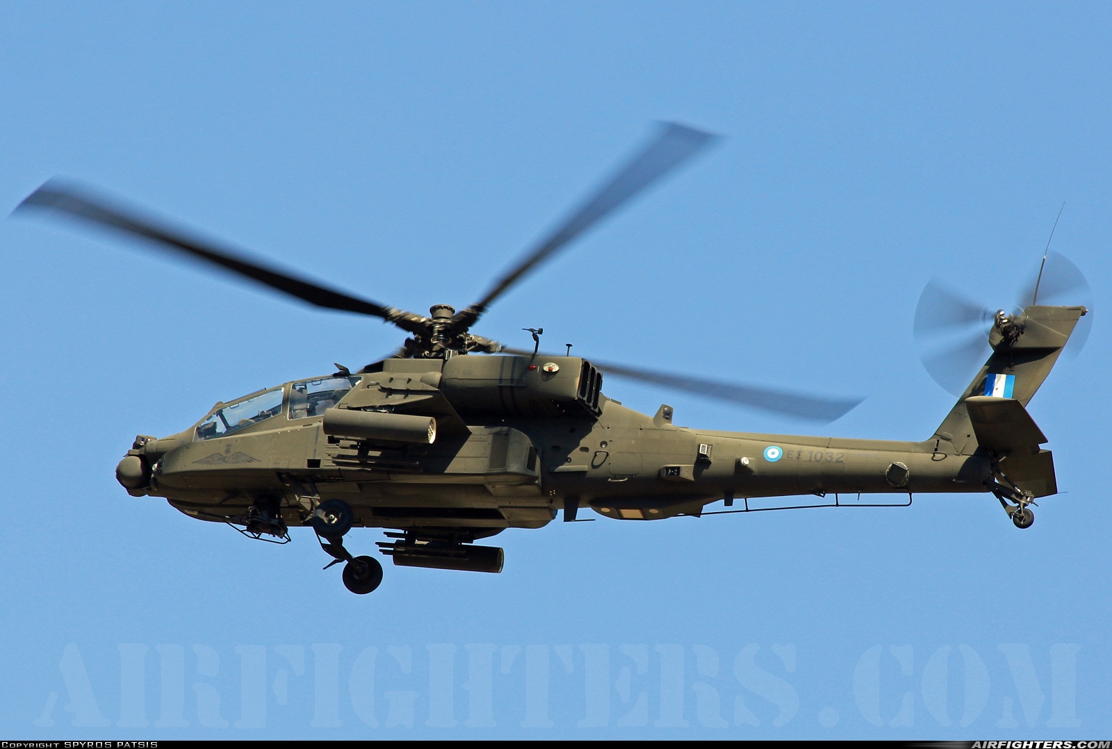 Greece - Army Boeing AH-64DHA Apache Longbow ES1032 at Megara AB - Pahi (LGMG), Greece
