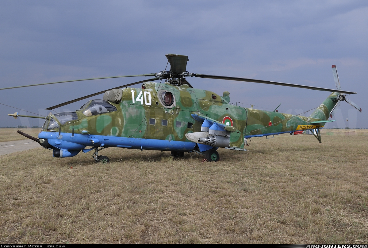Bulgaria - Air Force Mil Mi-35 (Mi-24V) 140 at Plovdiv (- Krumovo) (PDV / LBPD), Bulgaria