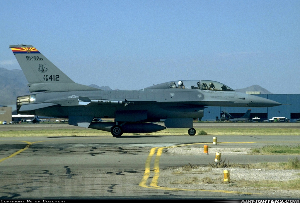 USA - Air Force General Dynamics F-16B Fighting Falcon 79-0412 at Tucson - Int. (TUS / KTUS), USA