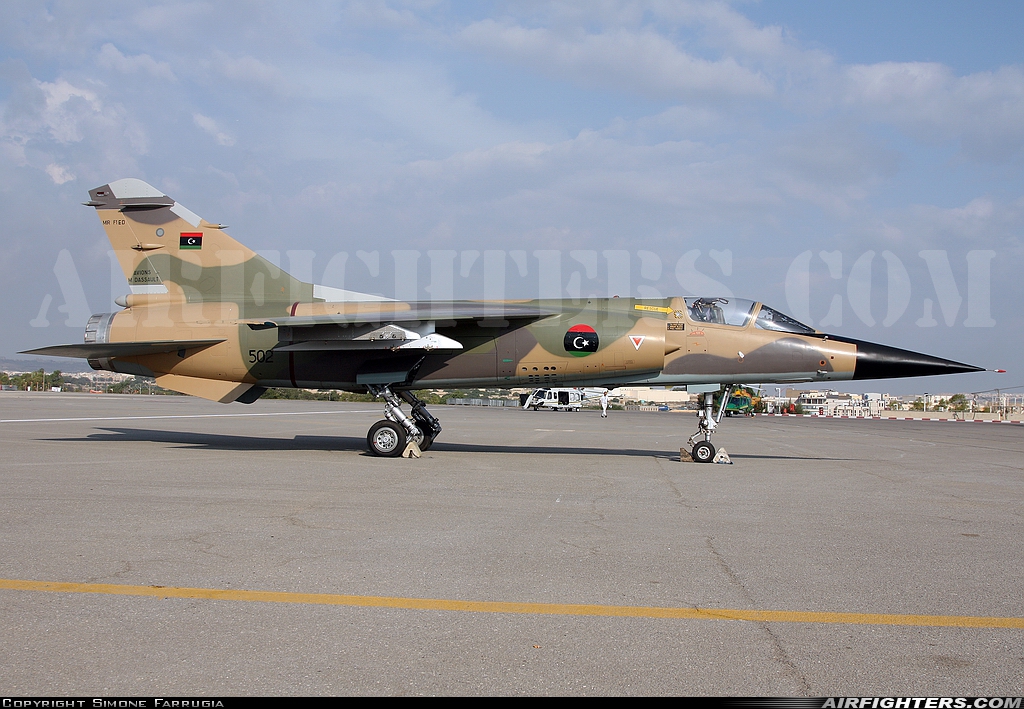 Libya - Air Force Dassault Mirage F1EDA 502 at Luqa - Malta International (MLA / LMML), Malta