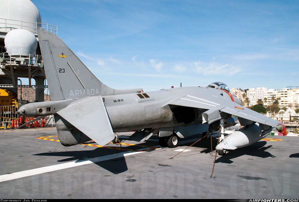 Spain - Navy McDonnell Douglas EAV-8B+ Harrier II VA.1B-35 at Off-Airport - Cartagena Port, Spain