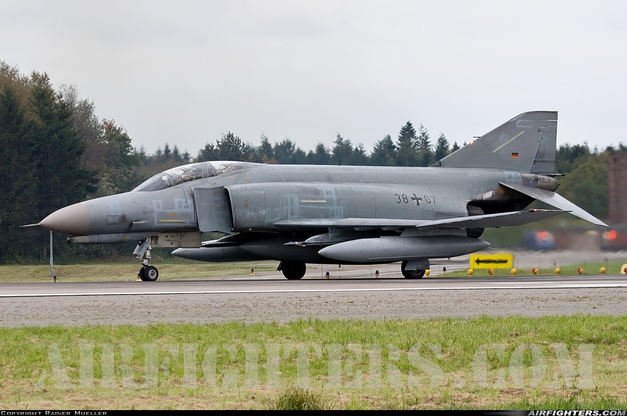 Germany - Air Force McDonnell Douglas F-4F Phantom II 38+07 at Wittmundhafen (Wittmund) (ETNT), Germany