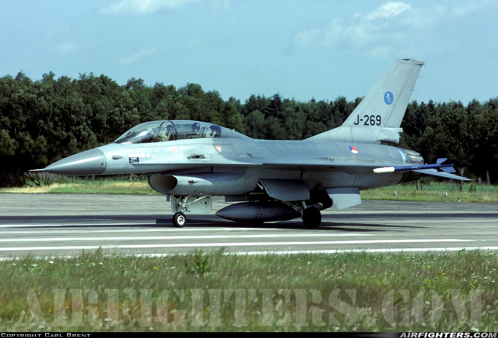 Netherlands - Air Force General Dynamics F-16B Fighting Falcon J-269 at Enschede - Twenthe (ENS / EHTW), Netherlands