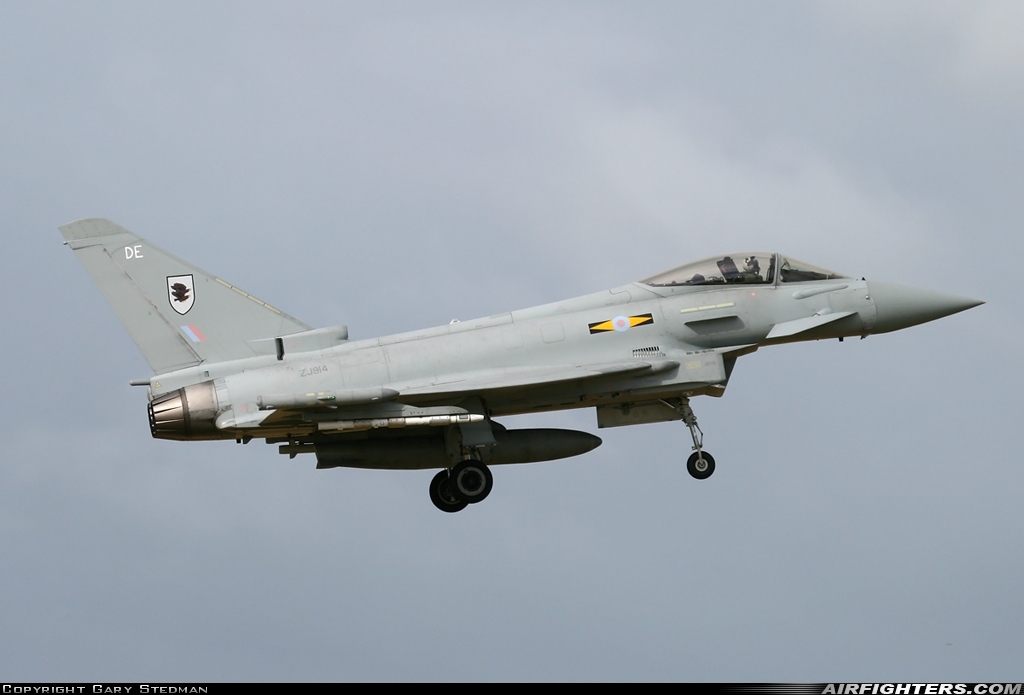 UK - Air Force Eurofighter Typhoon F2 ZJ914 at Coningsby (EGXC), UK