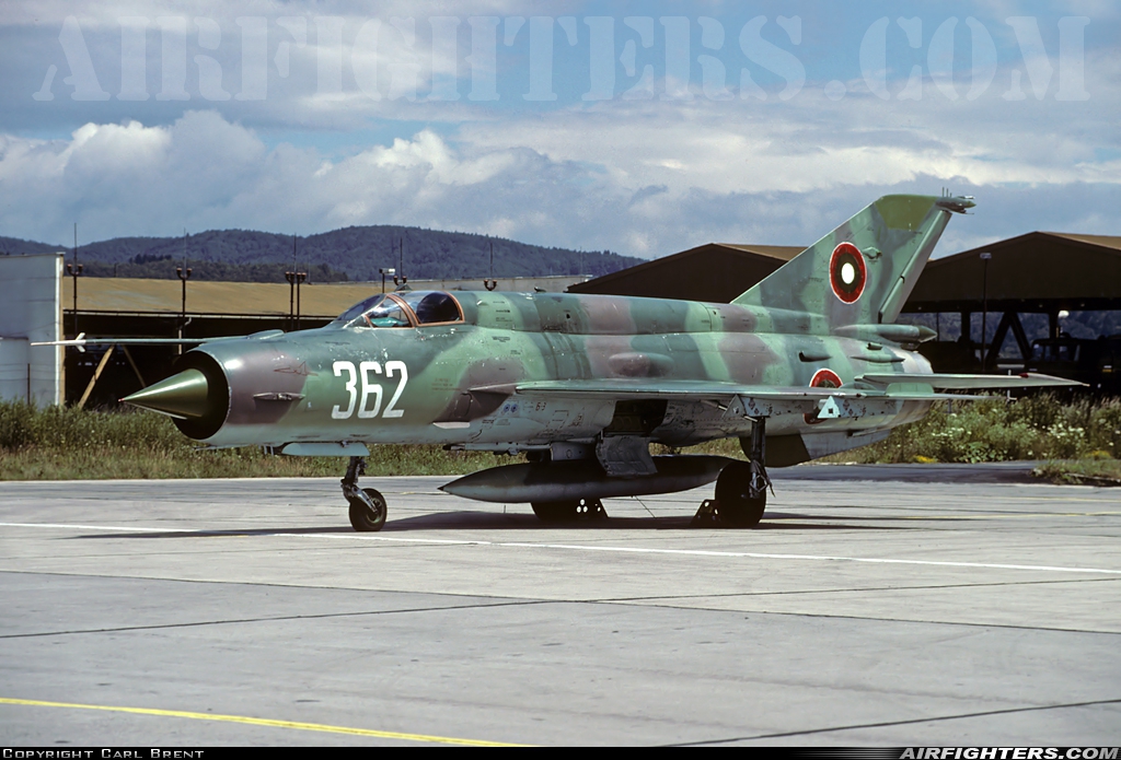 Bulgaria - Air Force Mikoyan-Gurevich MiG-21bis SAU 362 at Sliac (LZSL), Slovakia