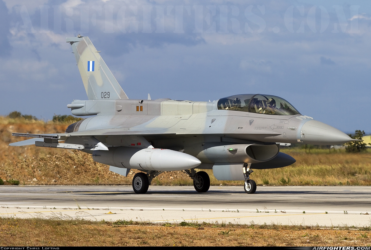 Greece - Air Force General Dynamics F-16D Fighting Falcon 029 at Araxos (GPA / LGRX), Greece
