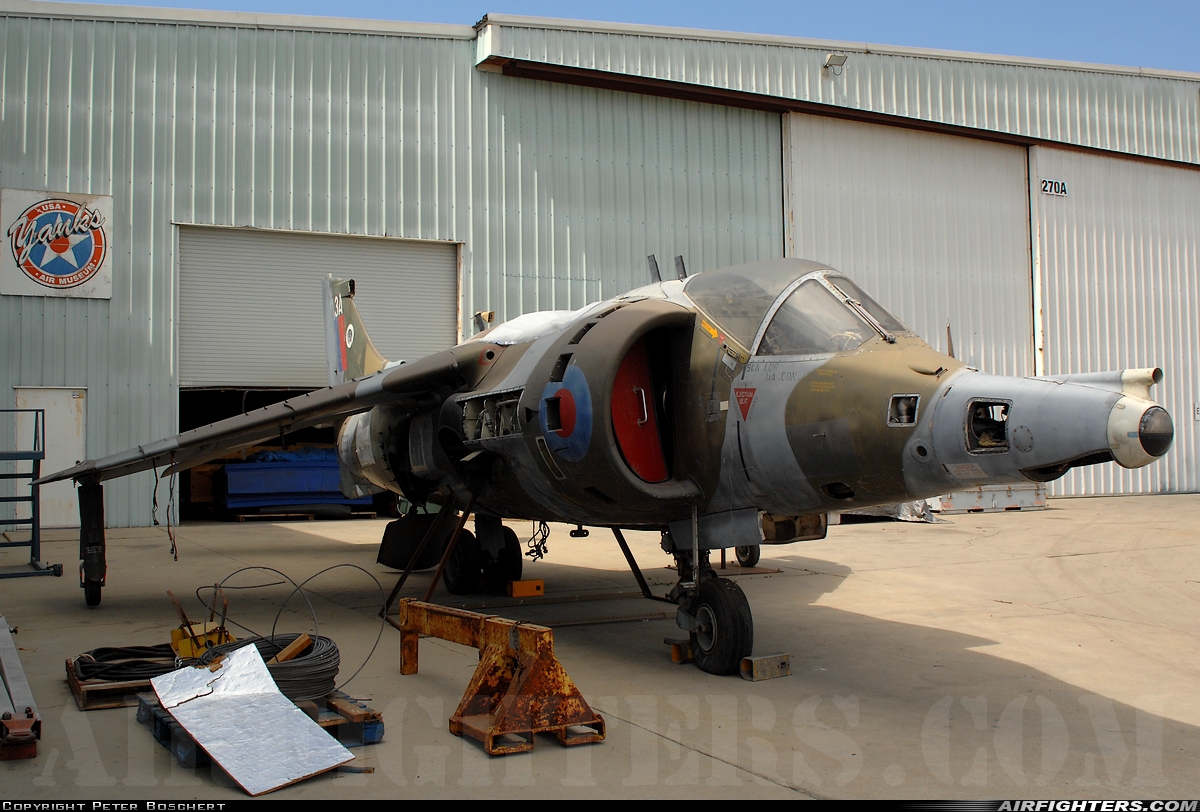 UK - Air Force Hawker Siddeley Harrier GR.3 ZD668 at Chino (CNO), USA
