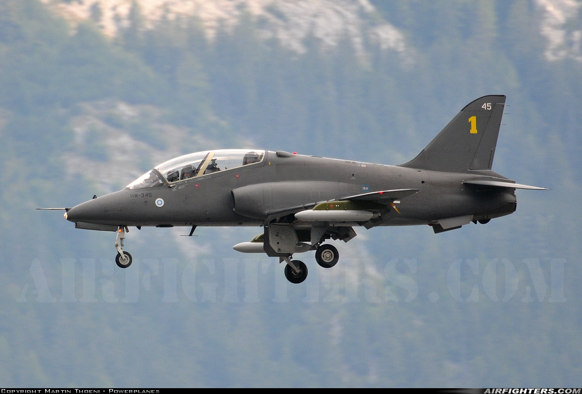 Finland - Air Force British Aerospace Hawk Mk.51 HW-345 at Sion (- Sitten) (SIR / LSGS / LSMS), Switzerland
