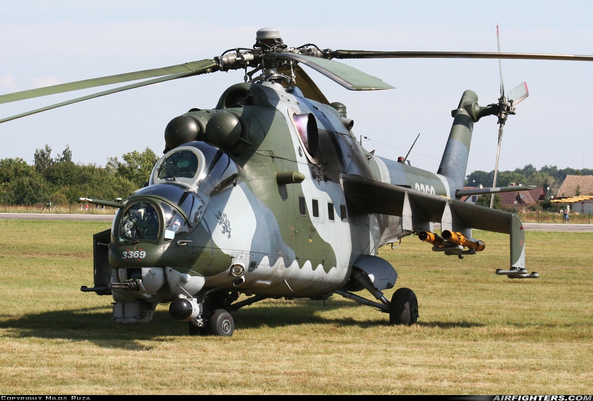 Czech Republic - Air Force Mil Mi-35 (Mi-24V) 3369 at Hradec Kralove (LKHK), Czech Republic