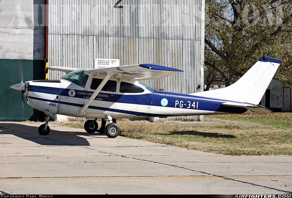 Argentina - Air Force Cessna/DINFIA Ce-182J PG-341 at Buenos Aires - Tandil - VI Brigada Aerea (SAZT), Argentina