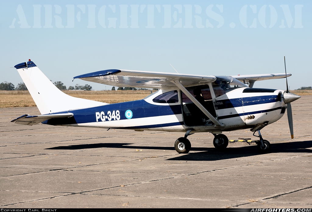 Argentina - Air Force Cessna/DINFIA Ce-182J PG-348 at Buenos Aires - Tandil - VI Brigada Aerea (SAZT), Argentina