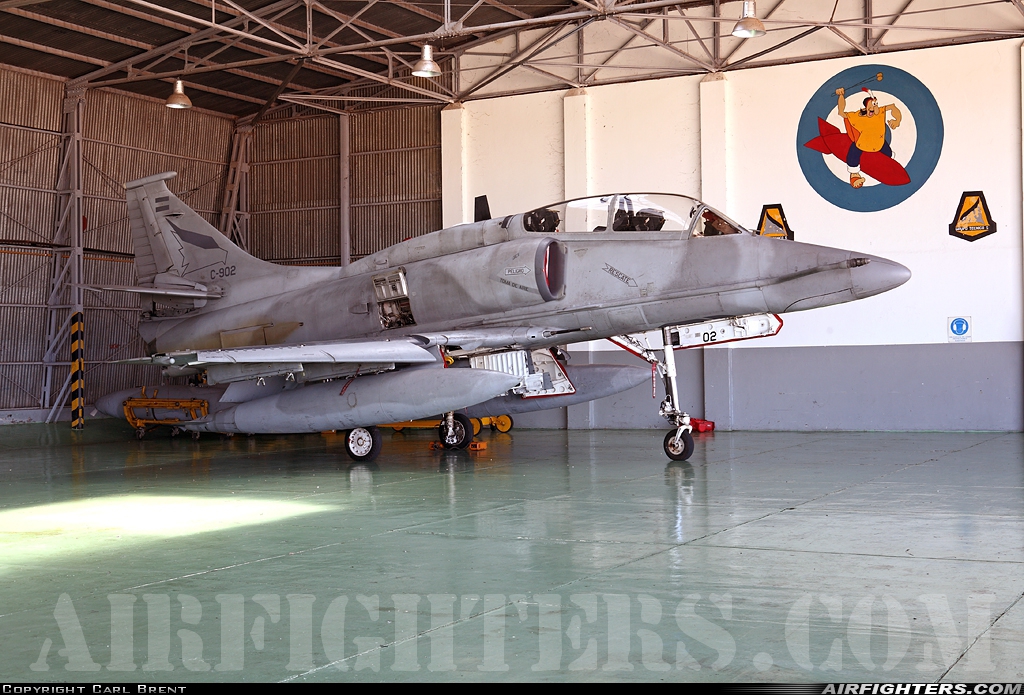 Argentina - Air Force Douglas TA-4AR Fightinghawk C-902 at San Luis - Villa Reynolds (RYD - SAOR), Argentina