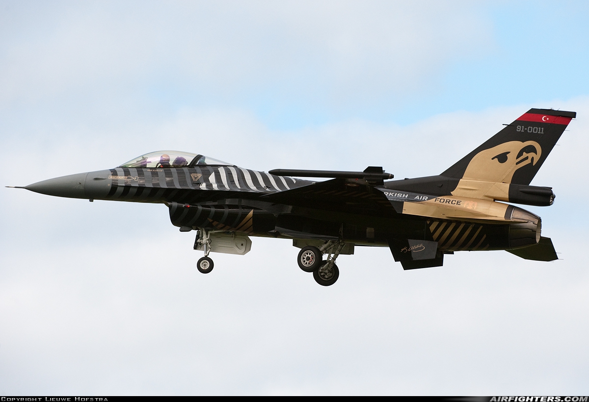 Türkiye - Air Force General Dynamics F-16C Fighting Falcon 91-0011 at Leeuwarden (LWR / EHLW), Netherlands