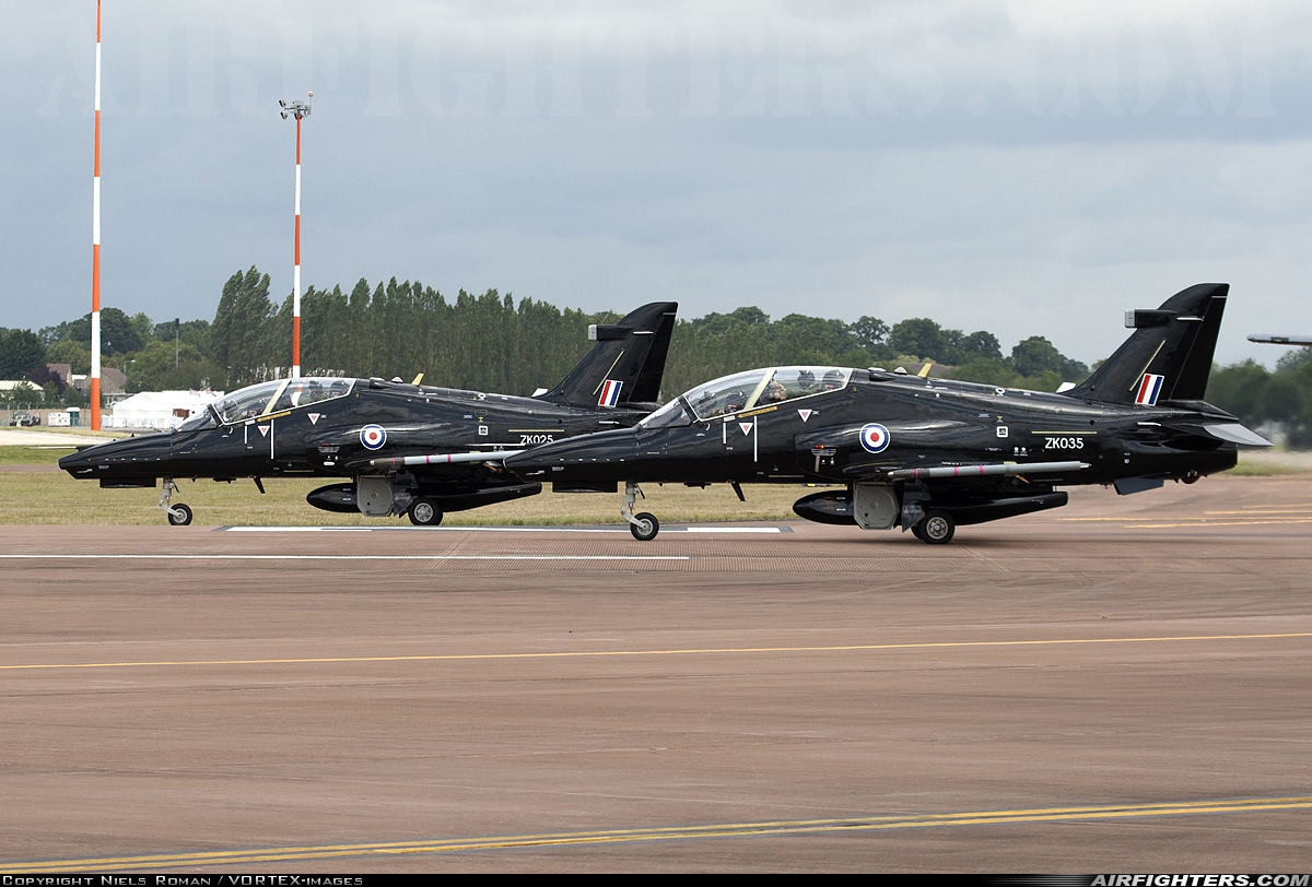 UK - Air Force BAE Systems Hawk T.2 ZK035 at Fairford (FFD / EGVA), UK