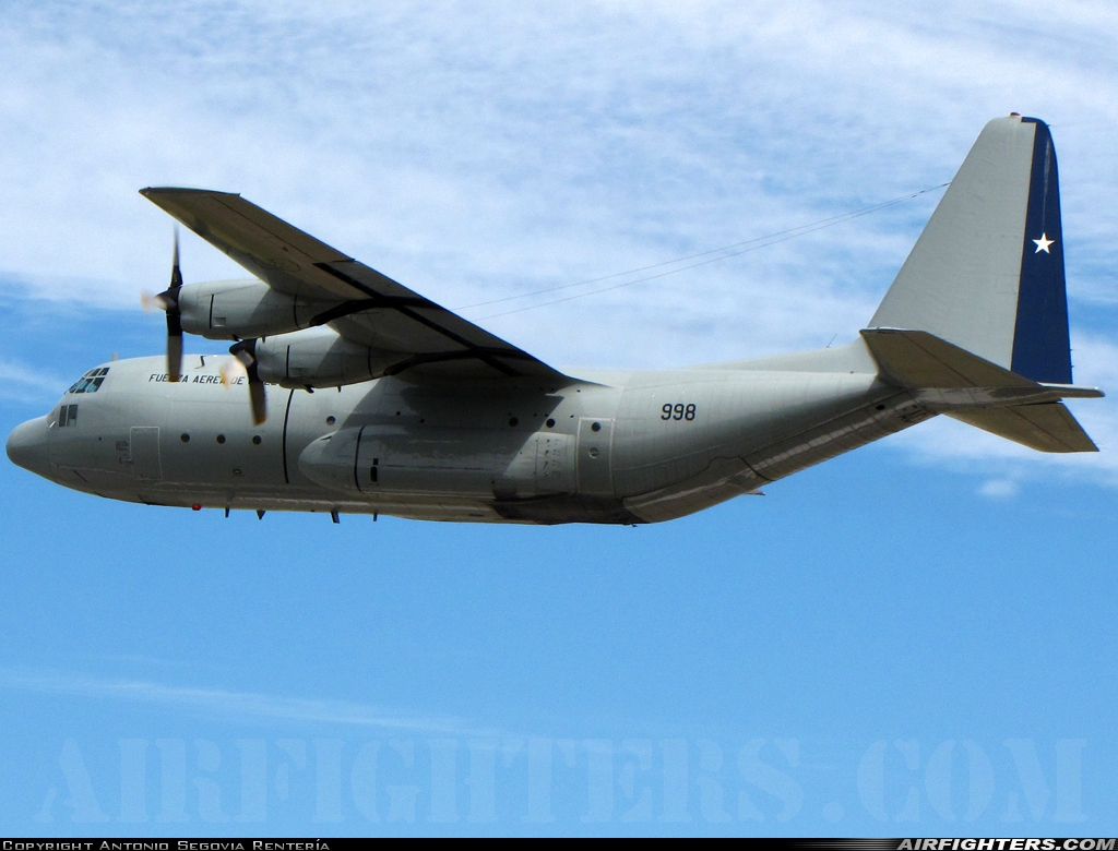 Chile - Air Force Lockheed C-130B Hercules (L-282) 998 at Santiago - Arturo Merino Benitez (Pudahuel) (SCL / SCEL), Chile