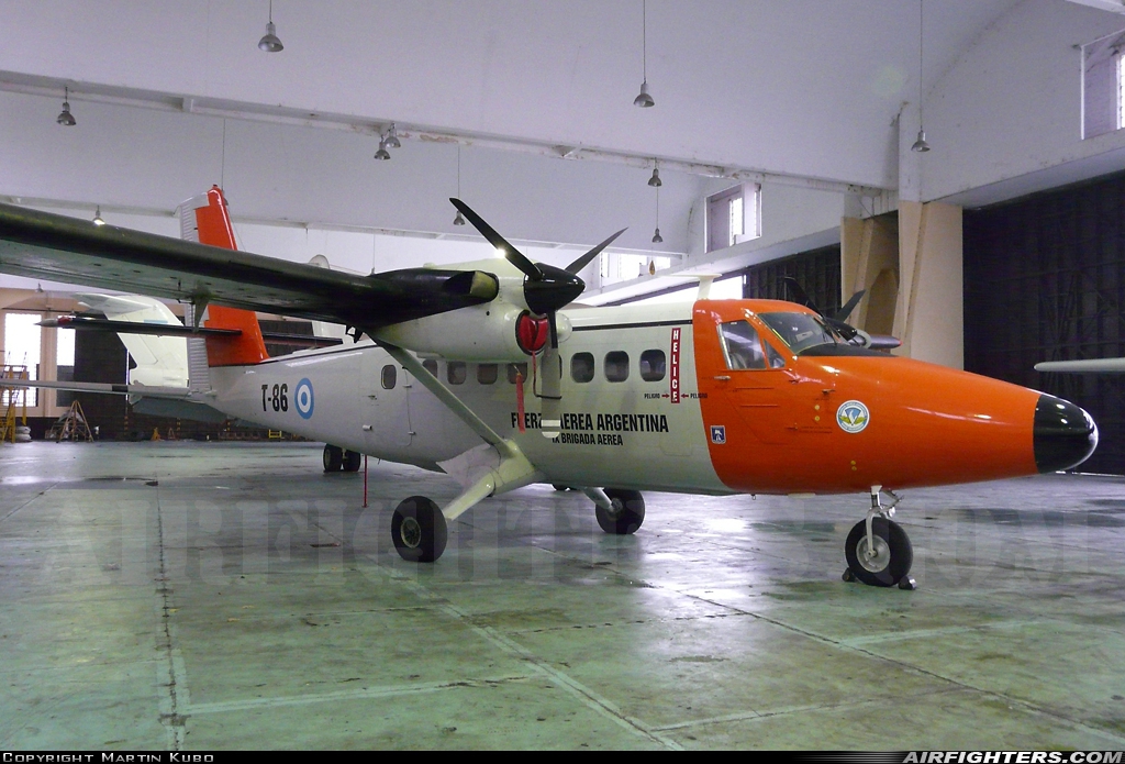 Argentina - Air Force De Havilland Canada DHC-6-200 Twin Otter T-86 at El Palomar (PAL / SADP), Argentina
