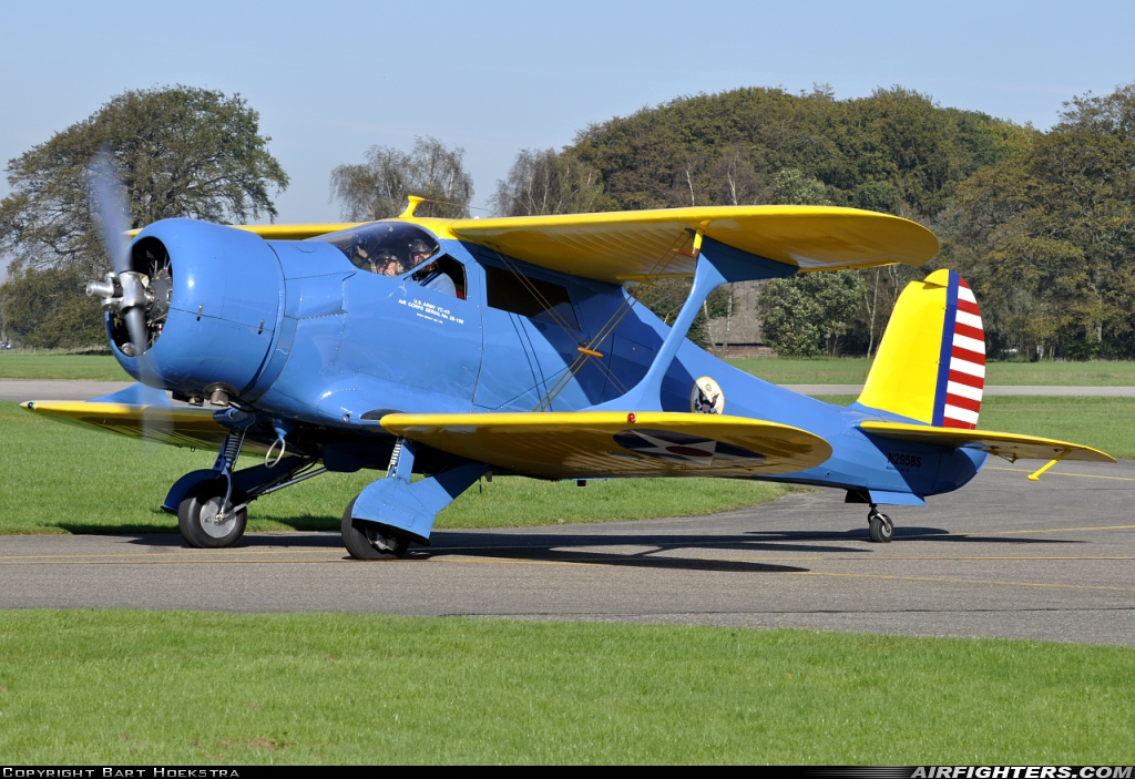 Private Beech YC-43 Staggerwing (D17S) N295BS at Deventer - Teuge (EHTE), Netherlands
