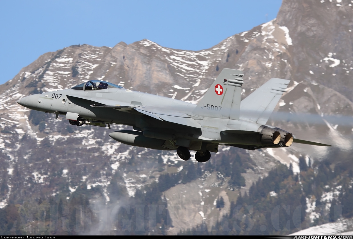 Switzerland - Air Force McDonnell Douglas F/A-18C Hornet J-5007 at Meiringen (LSMM), Switzerland