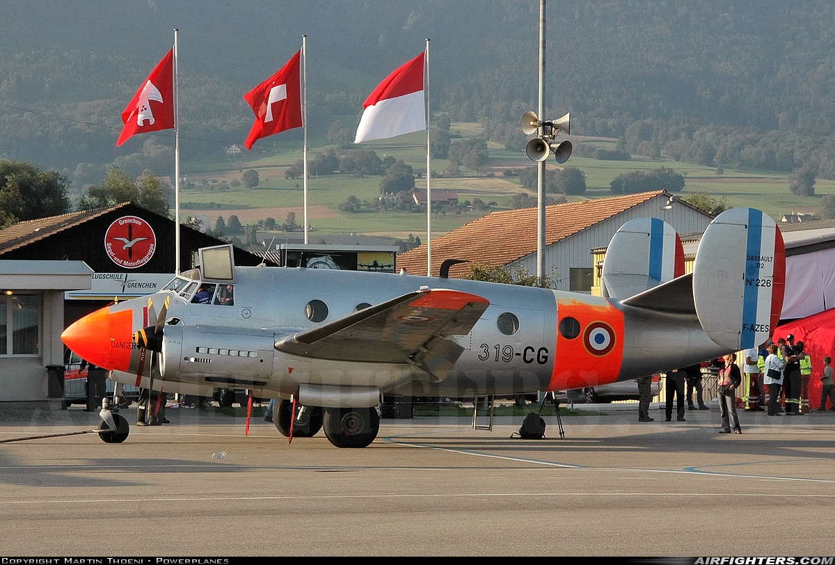 Private Dassault MD-312 Flamant F-AZES at Grenchen (LSZG), Switzerland