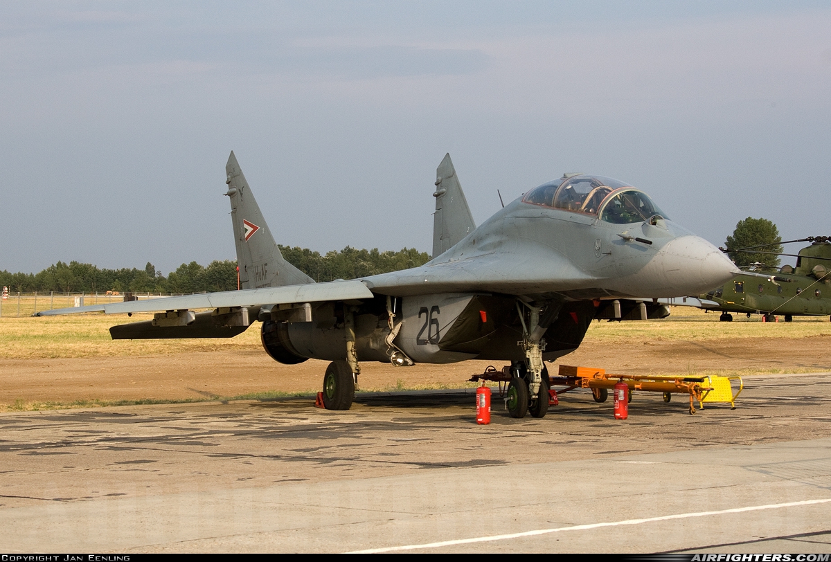 Hungary - Air Force Mikoyan-Gurevich MiG-29UB (9.51) 26 at Kecskemet (LHKE), Hungary