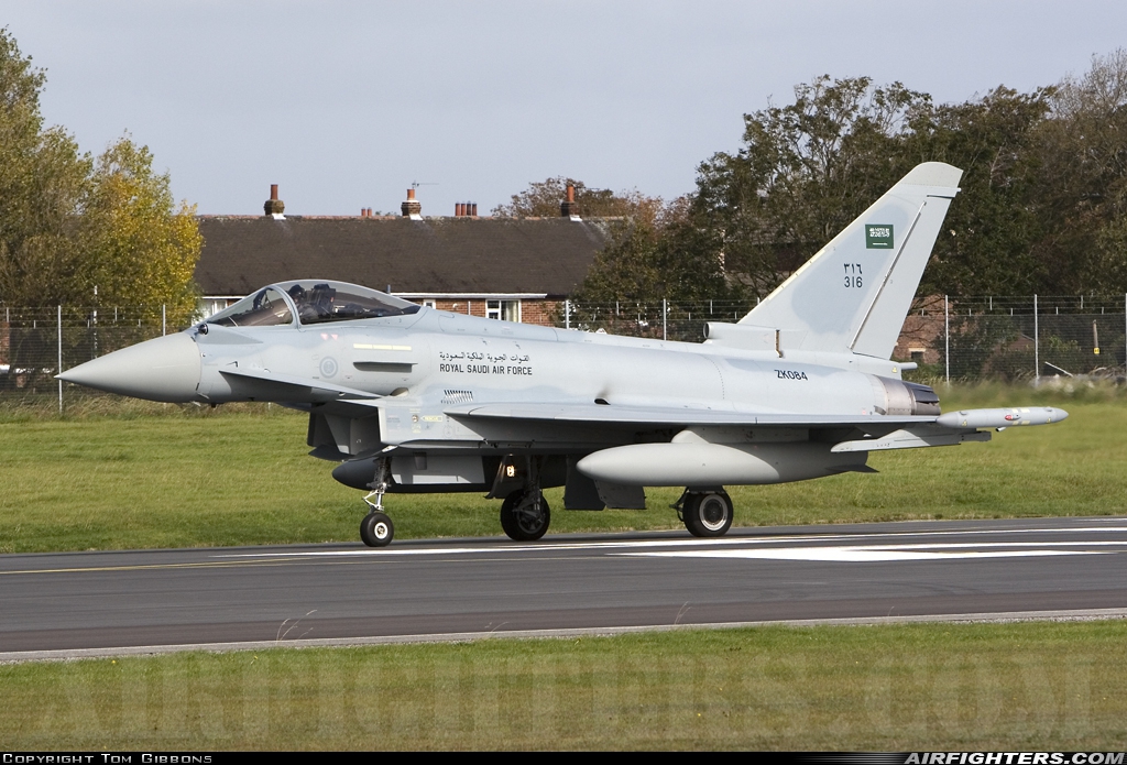 Saudi Arabia - Air Force Eurofighter Typhoon FGR50 ZK084 at Warton (EGNO), UK