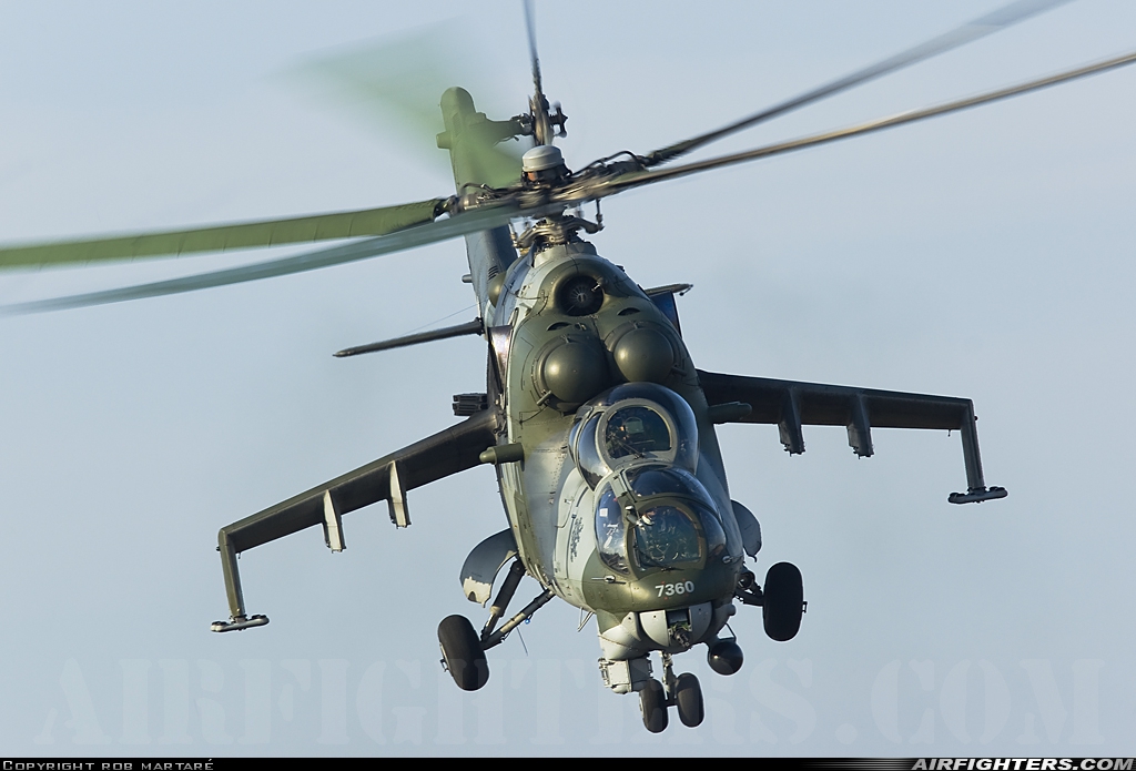 Czech Republic - Air Force Mil Mi-35 (Mi-24V) 7360 at Kleine Brogel (EBBL), Belgium