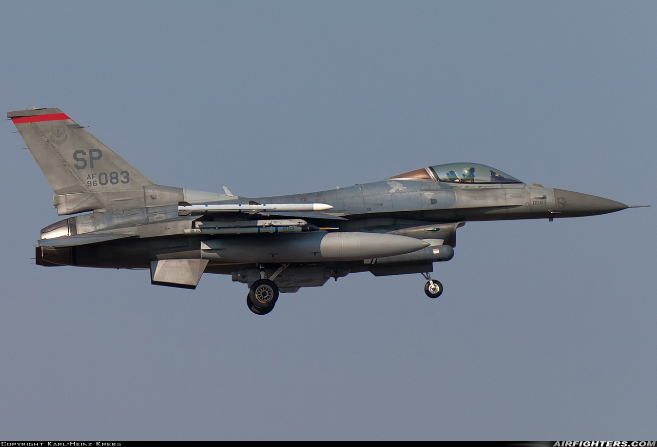 USA - Air Force General Dynamics F-16C Fighting Falcon 96-0083 at Ramstein (- Landstuhl) (RMS / ETAR), Germany