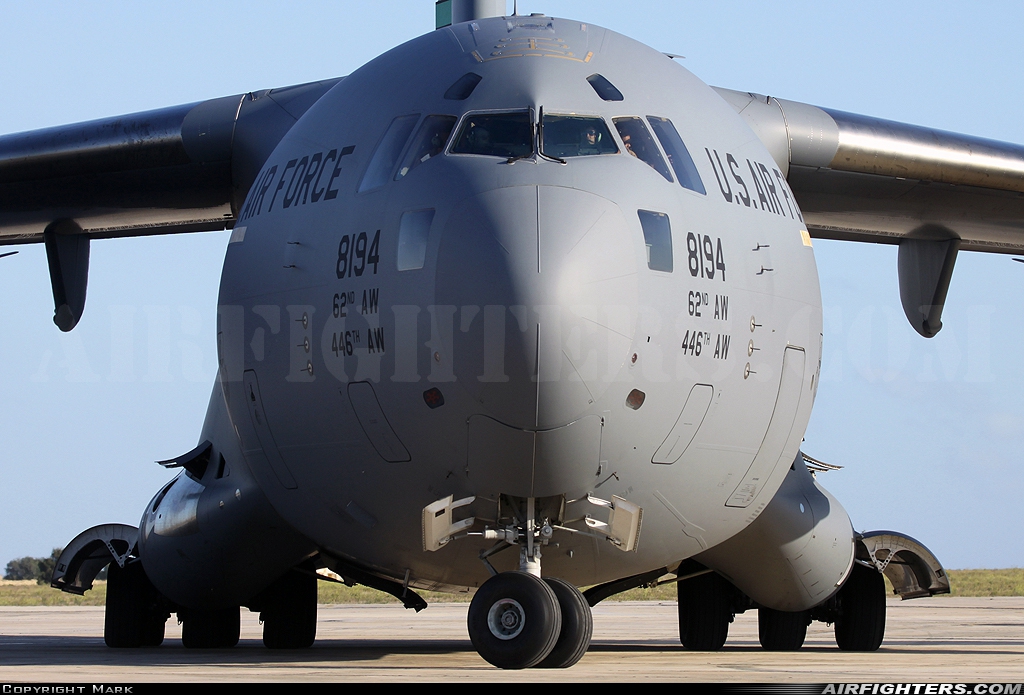 USA - Air Force Boeing C-17A Globemaster III 08-8194 at Luqa - Malta International (MLA / LMML), Malta