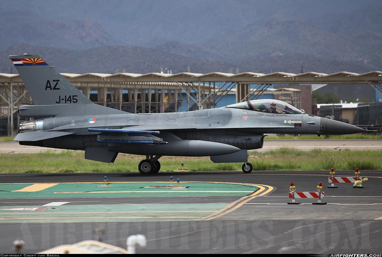 Netherlands - Air Force General Dynamics F-16AM Fighting Falcon J-145 at Tucson - Int. (TUS / KTUS), USA