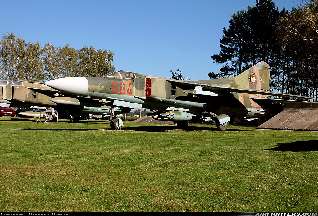 East Germany - Air Force Mikoyan-Gurevich MiG-23MF 584 at Cottbus North (ETHT), Germany