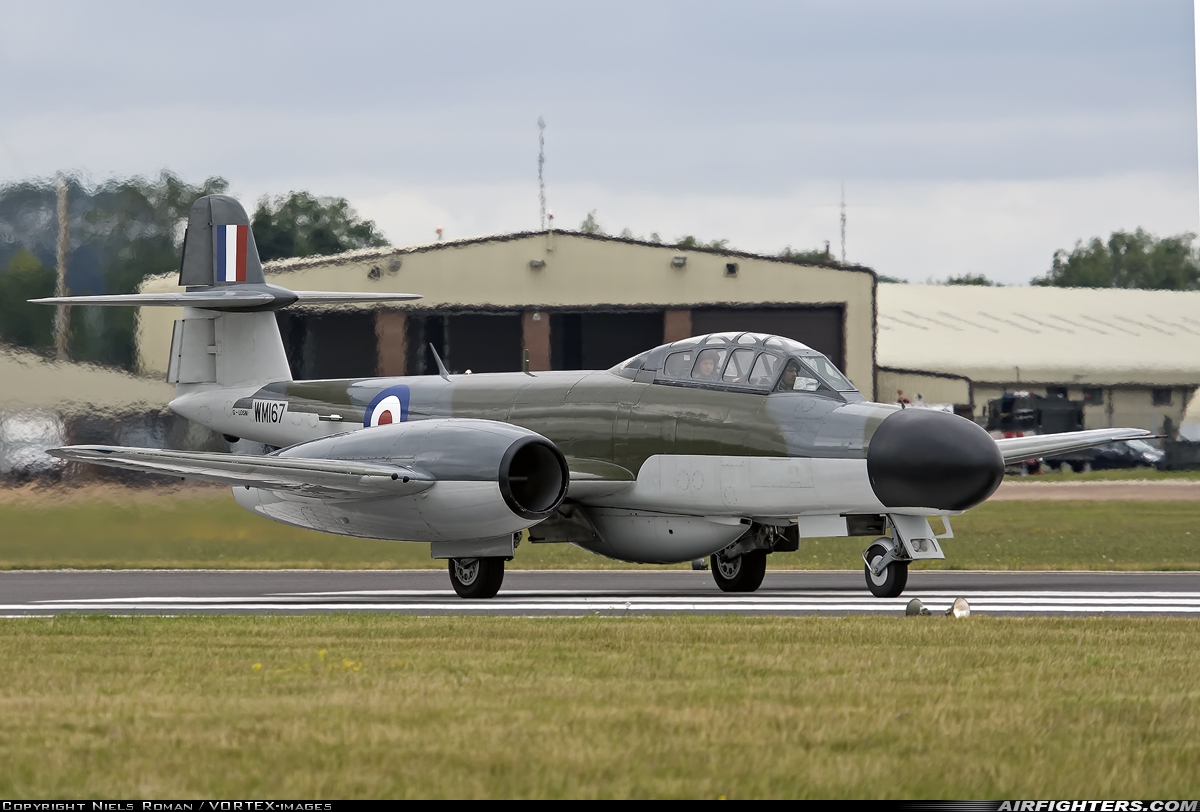 Private Gloster Meteor NF.11 G-LOSM at Fairford (FFD / EGVA), UK
