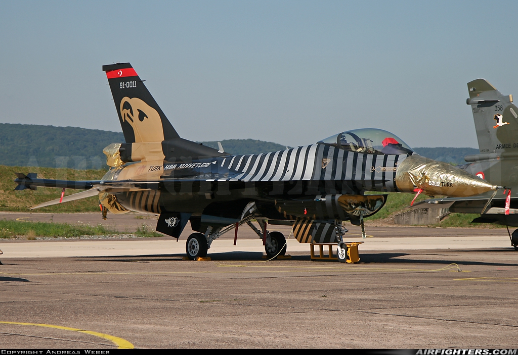 Türkiye - Air Force General Dynamics F-16C Fighting Falcon 91-0011 at Luxeuil - St. Sauveur (LFSX), France