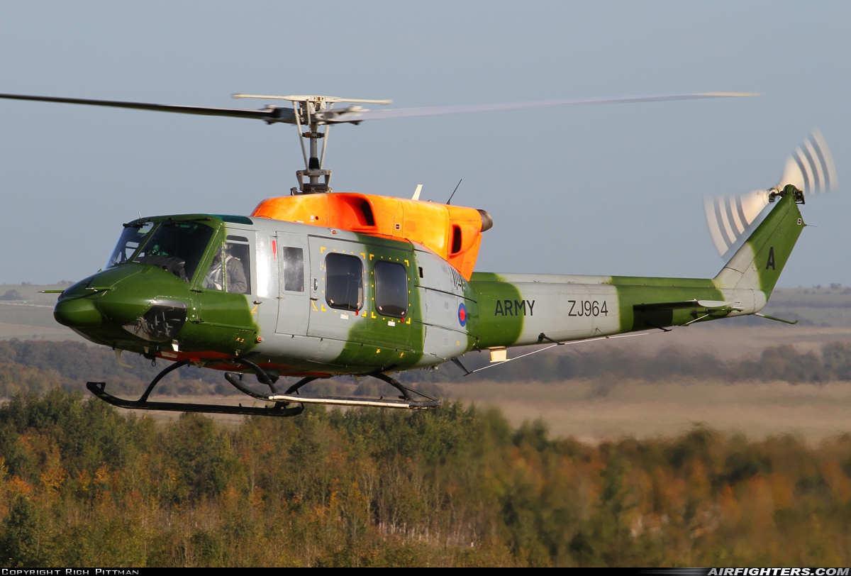 UK - Army Bell 212 ZJ964 at Off-Airport - Salisbury Plain, UK