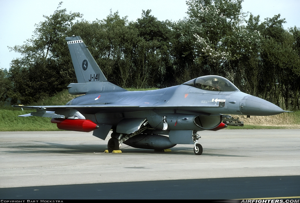 Netherlands - Air Force General Dynamics F-16A Fighting Falcon J-141 at Leeuwarden (LWR / EHLW), Netherlands