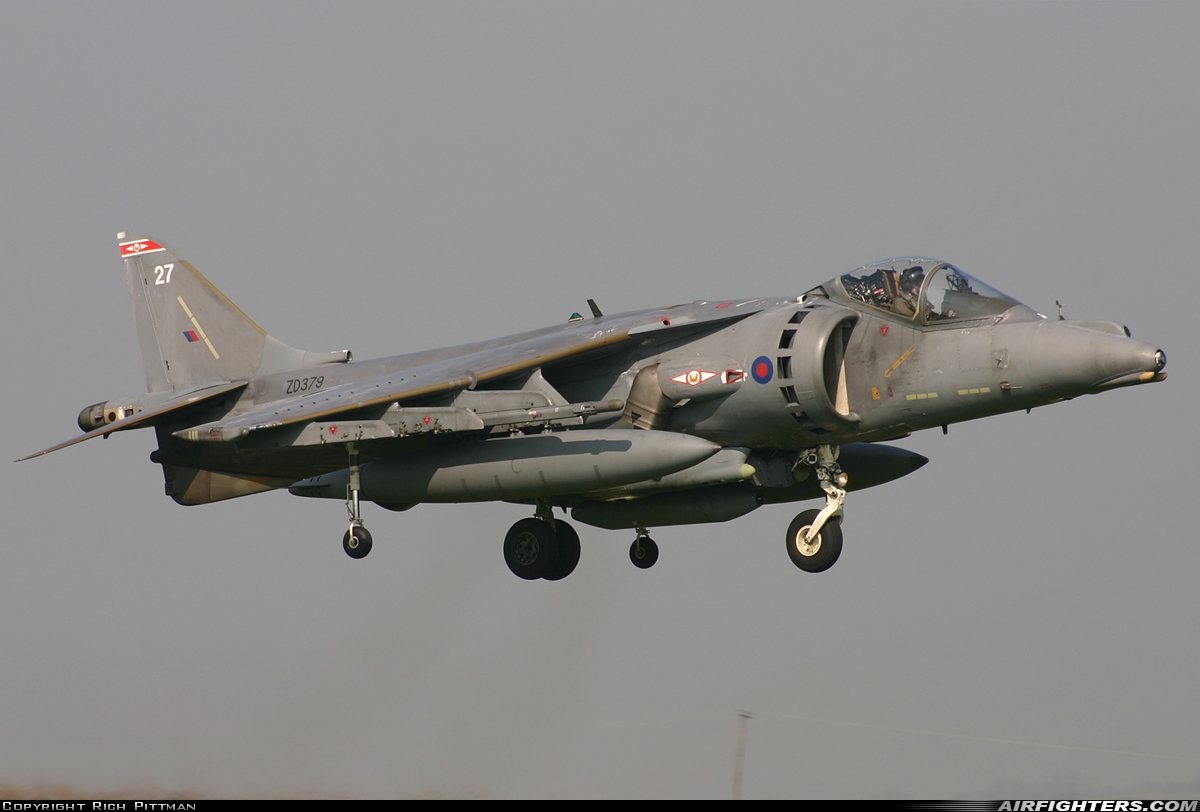UK - Air Force British Aerospace Harrier GR.7 ZD379 at Yeovilton (YEO / EGDY), UK