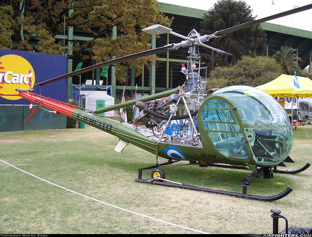 Argentina - Army Hiller UH-12E Raven AE-358 at Off-Airport - Buenos Aires - Campo de Polo, Argentina