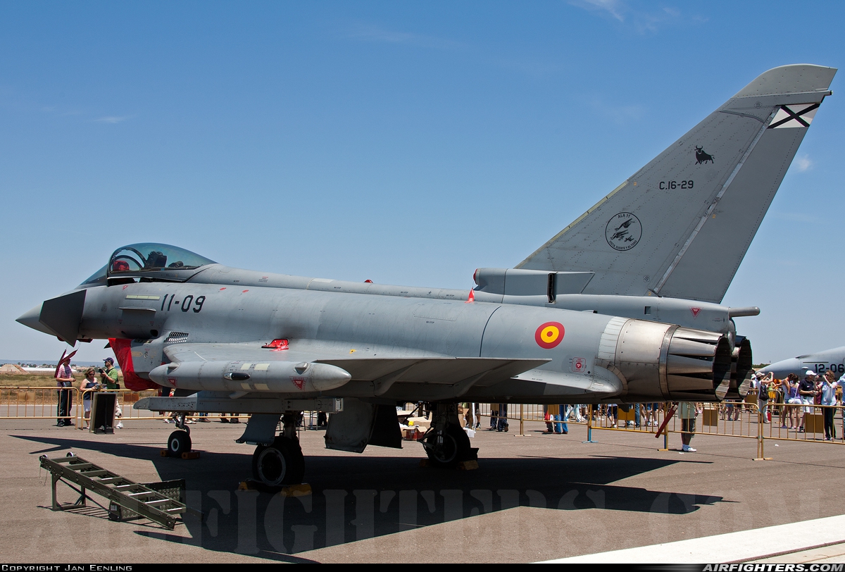 Spain - Air Force Eurofighter C-16 Typhoon (EF-2000S) C.16-29 at Murcia - San Javier (MJV / LELC), Spain