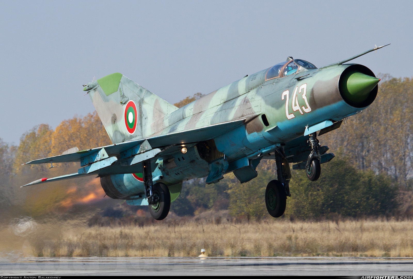 Bulgaria - Air Force Mikoyan-Gurevich MiG-21bis 243 at Graf Ignatievo (LBPG), Bulgaria