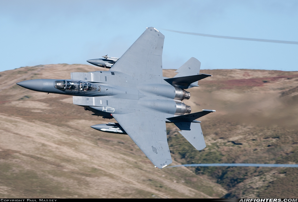 USA - Air Force McDonnell Douglas F-15E Strike Eagle 00-3003 at Off-Airport - Machynlleth Loop Area, UK