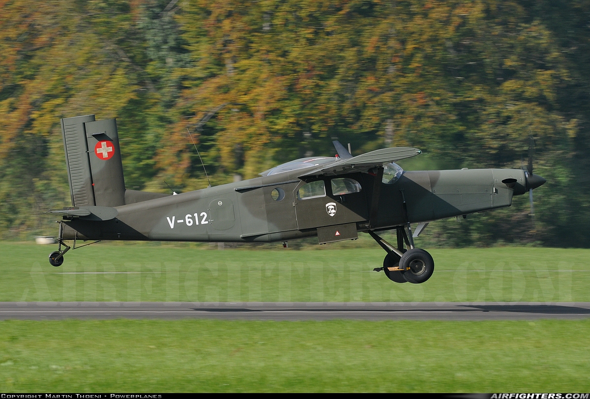 Switzerland - Air Force Pilatus PC-6/B2-H2M-1 Turbo Porter V-612 at Alpnach (LSMA), Switzerland