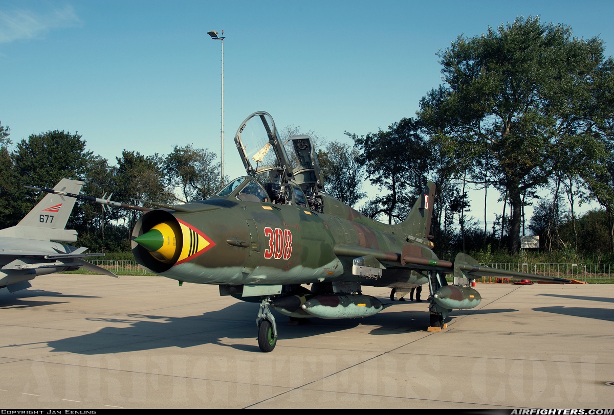 Poland - Air Force Sukhoi Su-22UM-3K 308 at Leeuwarden (LWR / EHLW), Netherlands