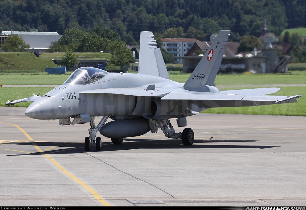 Switzerland - Air Force McDonnell Douglas F/A-18C Hornet J-5004 at Emmen (EML / LSME), Switzerland