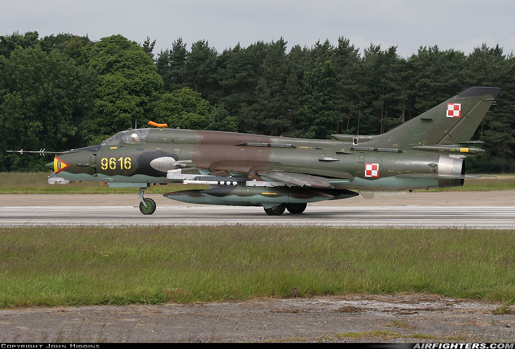 Poland - Air Force Sukhoi Su-22M4 Fitter-K 9616 at Coltishall (CLF / EGYC), UK