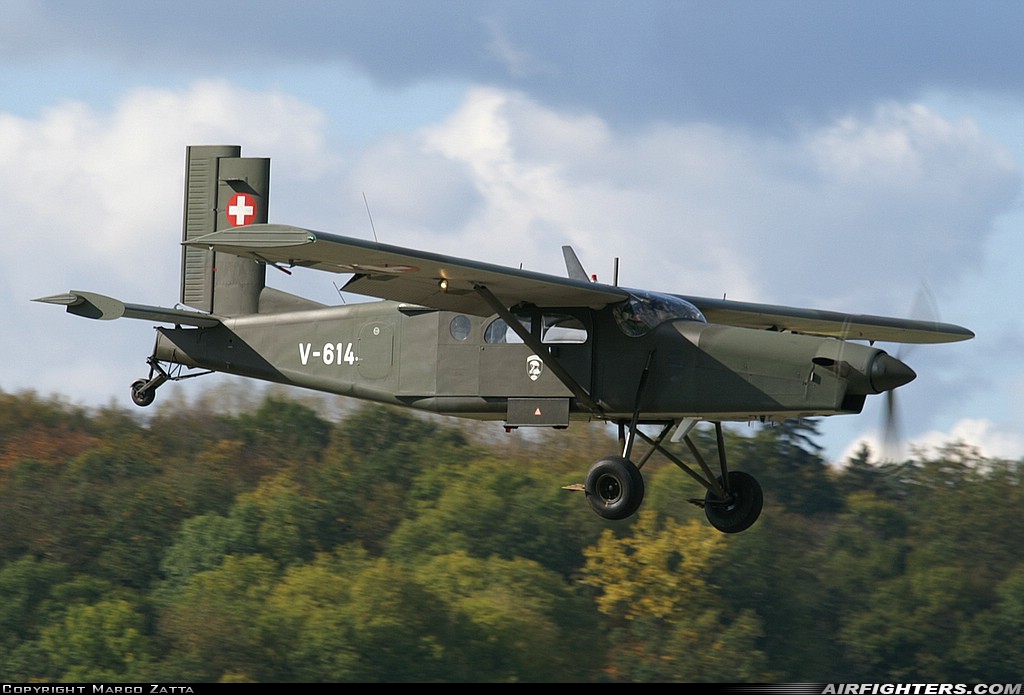 Switzerland - Air Force Pilatus PC-6/B2-H2M-1 Turbo Porter V-614 at Payerne (LSMP), Switzerland