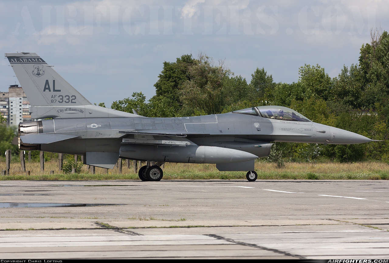 USA - Air Force General Dynamics F-16C Fighting Falcon 87-0332 at Mirgorod - (MXR / UKBM), Ukraine