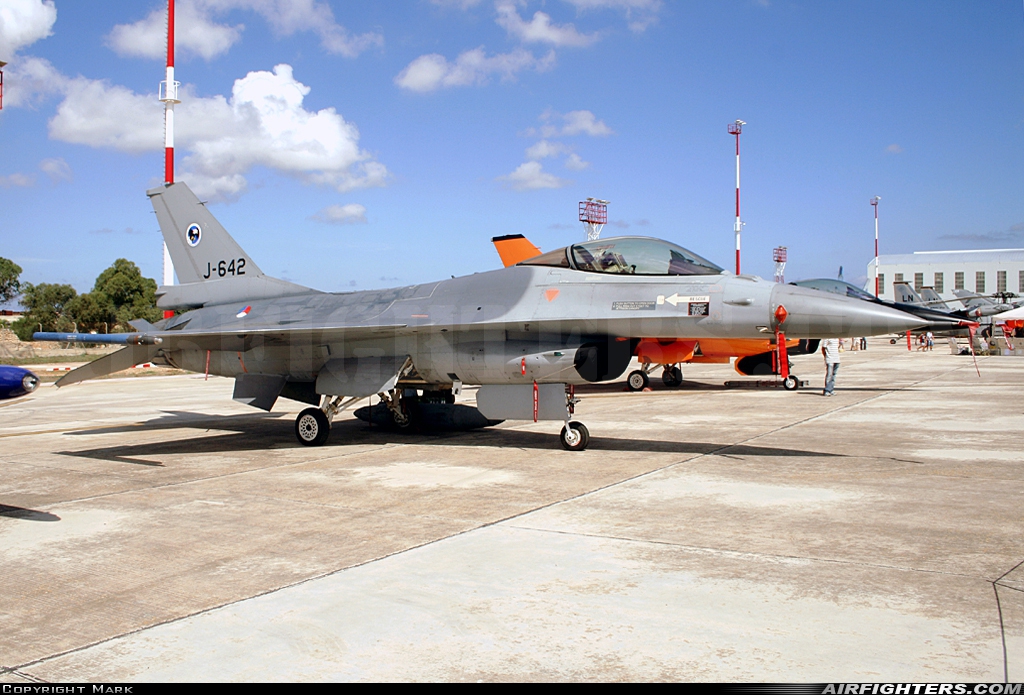 Netherlands - Air Force General Dynamics F-16AM Fighting Falcon J-642 at Luqa - Malta International (MLA / LMML), Malta