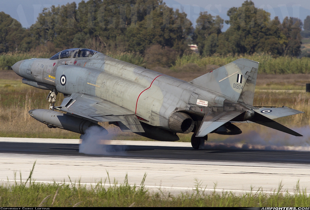 Greece - Air Force McDonnell Douglas F-4E AUP Phantom II 01504 at Andravida (Pyrgos -) (PYR / LGAD), Greece
